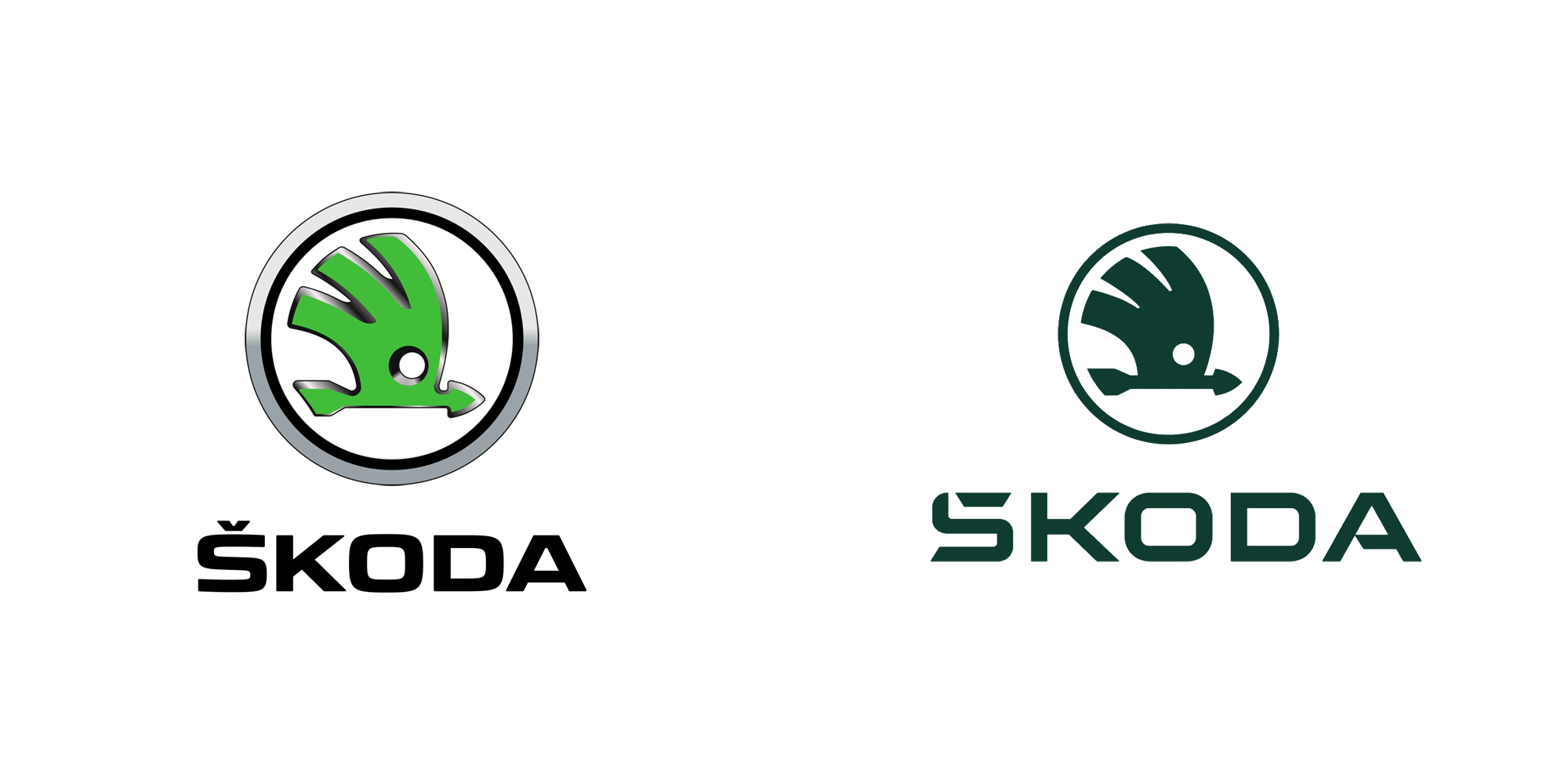 汽車品牌標(biāo)志設(shè)計(jì),汽車品牌形象升級,斯柯達(dá)LOGO更新