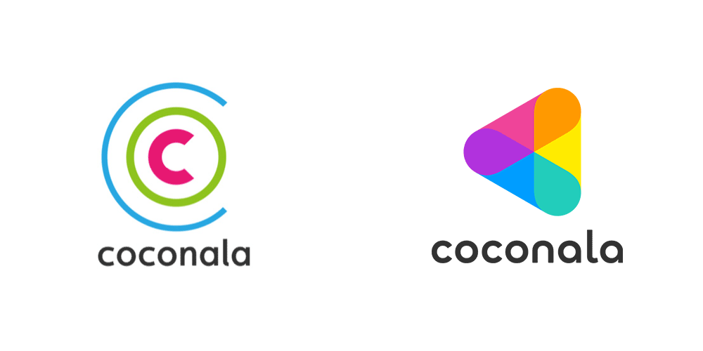 Coconala新舊LOGO對(duì)比（左圖為舊）